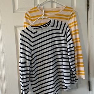 Bundle of stripe tops sz. Sm & med.